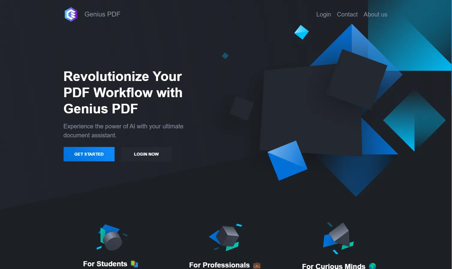 Genius PDF AI-powered document processing platform